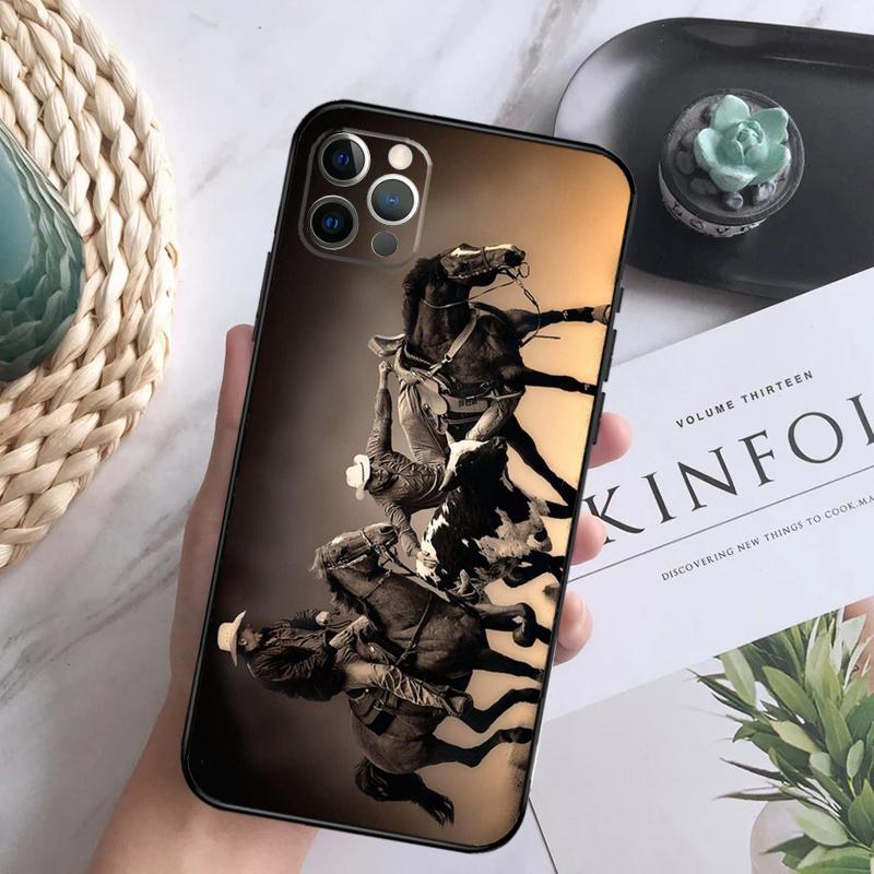Cowboy Cowgirl Boots Spur Hat Case For iPhone 15 11 12 13 14 Pro Max XS XR X 7 8 Plus 12 13 Mini 16 Pro Max Soft Cover