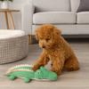 Bite Resistant Pet Crocodile Toy Animal Shape Plush Squeaky Toy Pet Plush Toy  Training