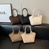 Hand-held Textured Bucket Bag Women's Summer Fashion Simple Casual Shoulder Bag New Trendy Women's Bag