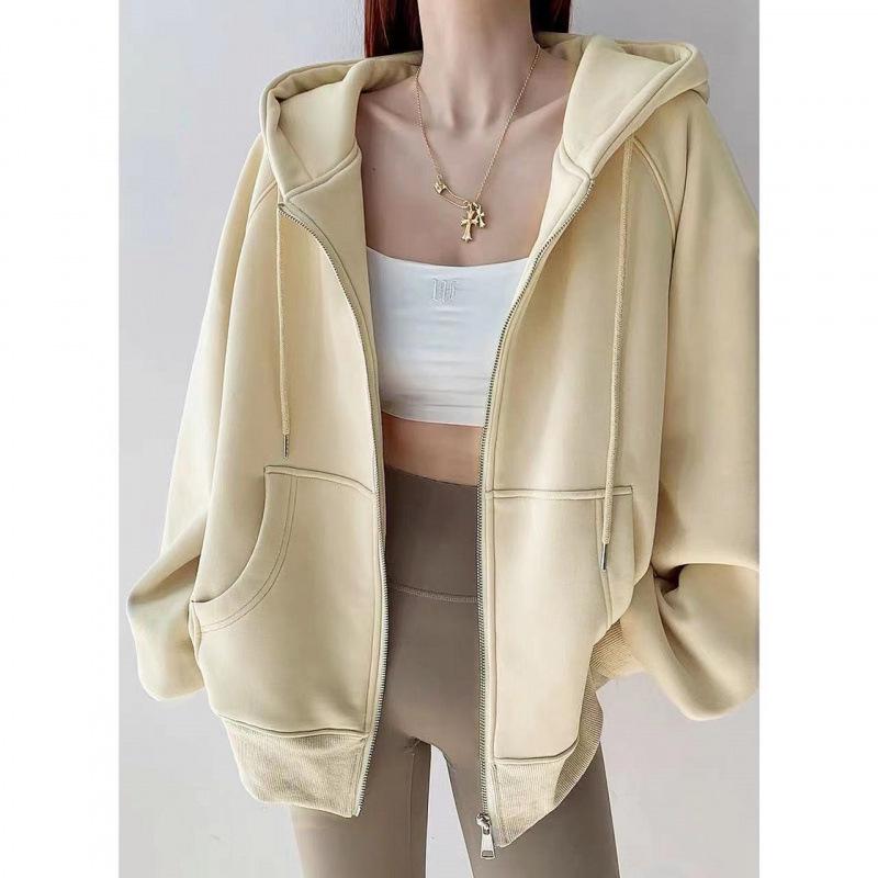 Женская толстовка с капюшоном из плотной не скатывающейся ткани на бархатной подкладке — свободная, повседневная, облегающая, миниатюрная, куртка-кардиган на молнии
