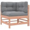 VidaXL Corner Sofa with Cushions, Seat with Backrest, Garden Furniture Terrace Balcony Patio Outdoor, Brown Wood 825658