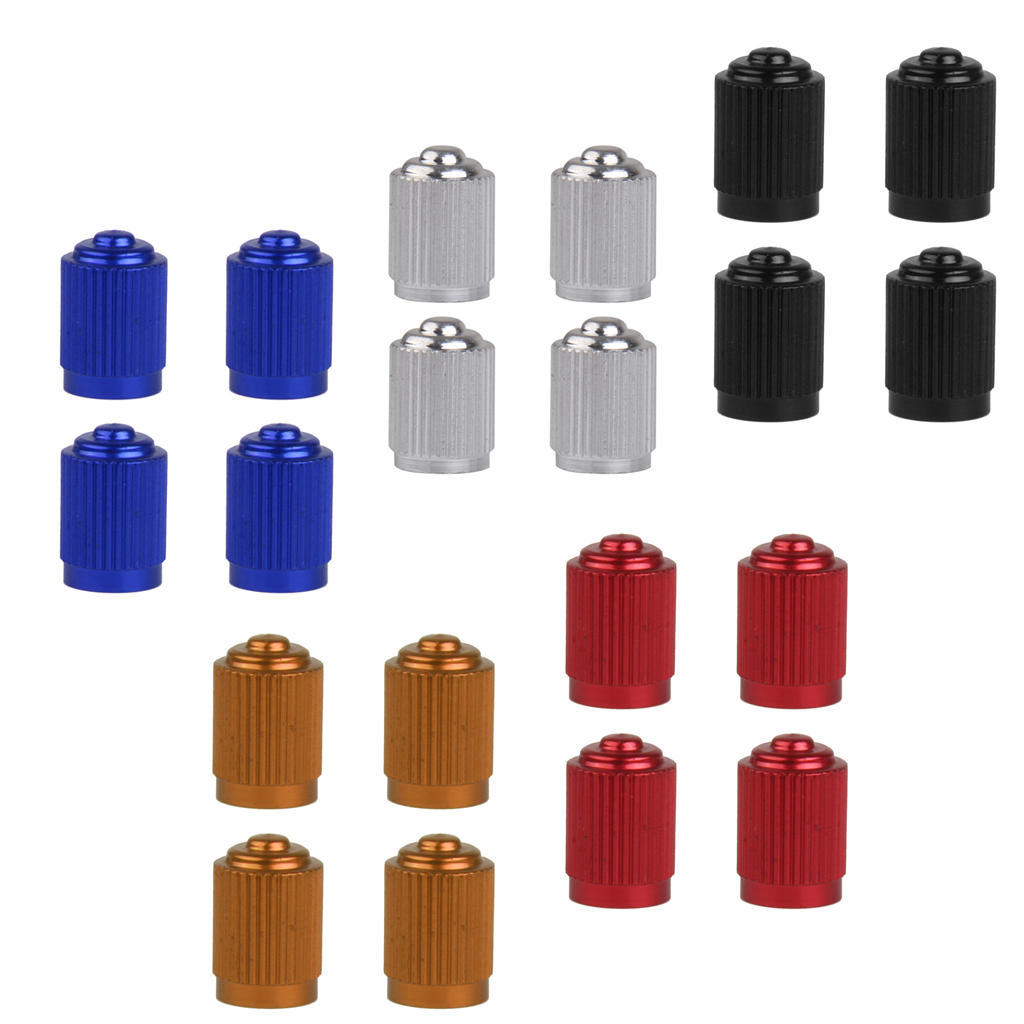 Waterproof Car Motorcycle Bike Bicycle Tire Valve Caps Black Pack Of 4PCS