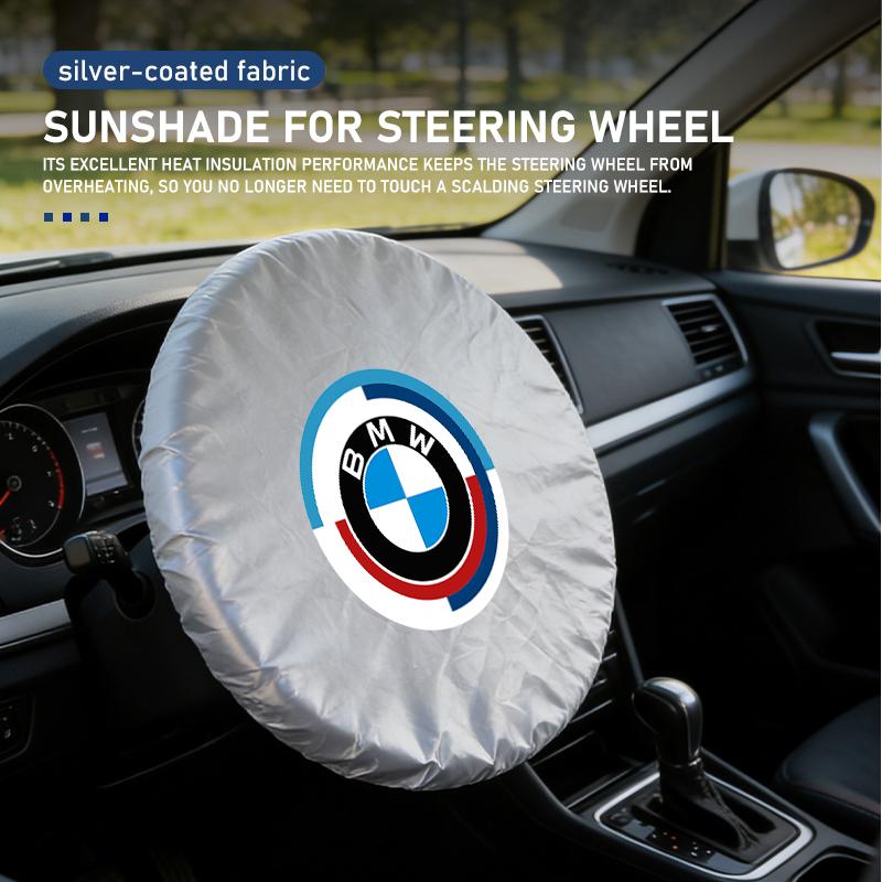BBKJ7 Foldable Car Steering Wheel Sun Shade Sun Protection Anti-uv Sunscreen For BMW M3 M5 E36 E39 E46 E60 E61 E64 E70 E71 E80 E85 E87
