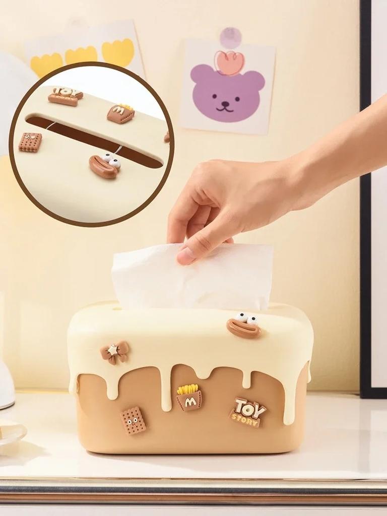 Портативная коробка для салфеток Гостиная Настольное хранение Бумажная коробка Дофамин Креативная коробка для хранения бумажных полотенец Бытовые предметы первой необходимости