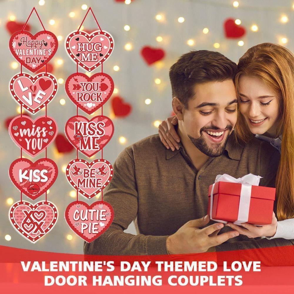 Бумажный баннер для вечеринки в форме сердца, украшения для дома, подарок, подвеска на дверь ко Дню святого Валентина