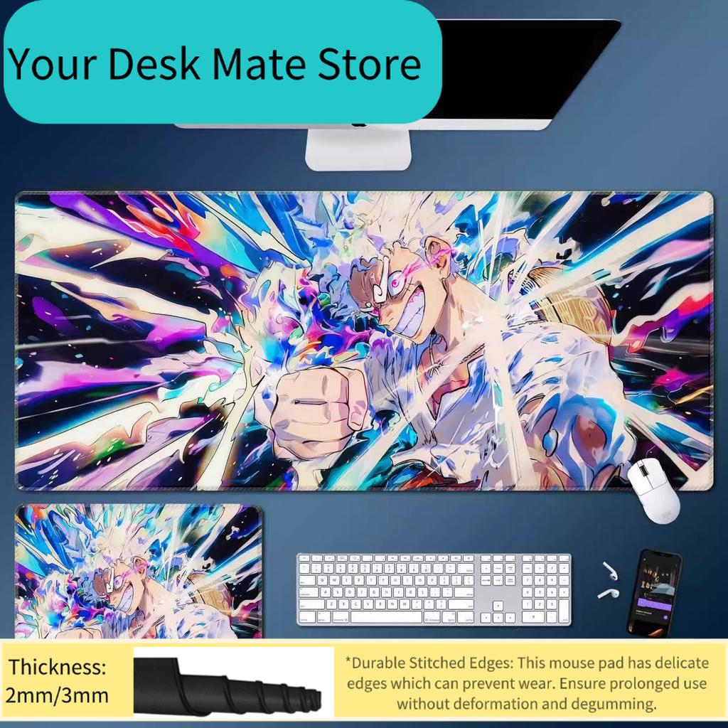 Boys Nonslip and Dirty Office Mouse Pad ONE PIECE Mouse Pad Large Luffy Roronoa Zoro Keyboard Pad Anime Peripheral Table Pad