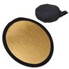 2 In 1 30cm Light Round Photography Reflector Collapsible Portable Outdoor Studio ReflectorGold