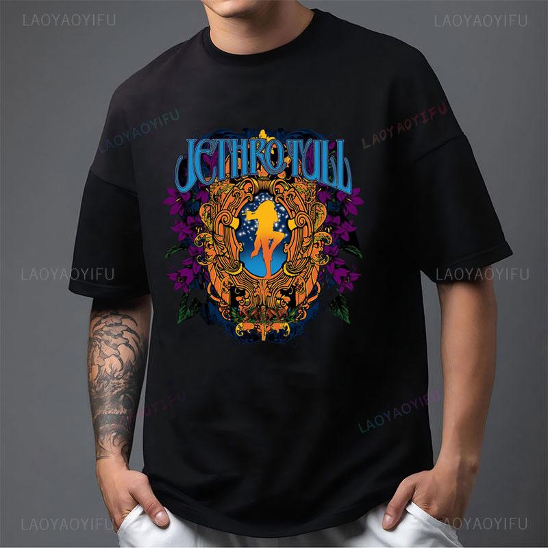 Jethro Tull Shirts Vintage Classics Rock Band Print Tee Cheap Polyester Graphic T Shirts Unisex Summer Short Sleeve Fashion Clothes