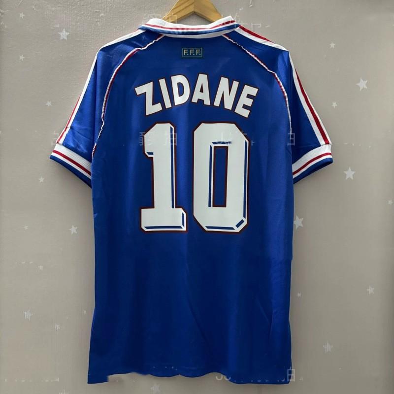 Vintage France Soccer Jersey Men Women Short Sleeve Football Uniform Retro Style Modal Fabric Sportswear