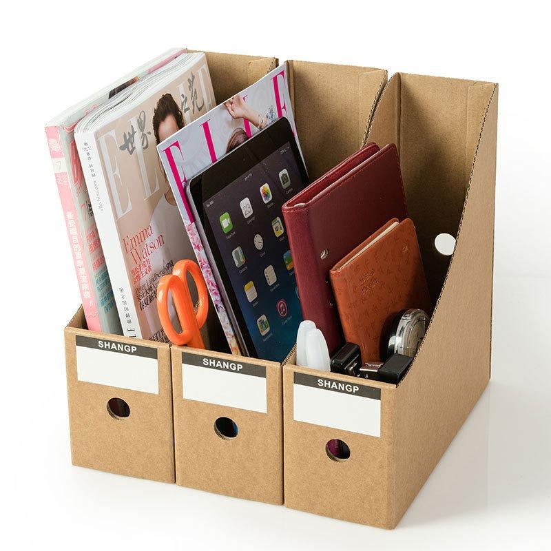 Desktop Paper File Rack Document Organizer Desk Storage Box