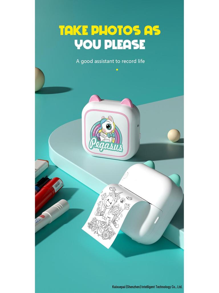 Portable Wireless Mini Photo and Label Printer - Mobile Phone Compatible