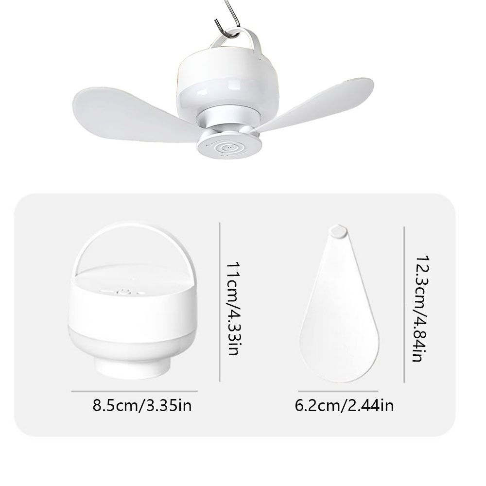 USB Rechargeable Hanging Fan Light LED Light Ceiling Lamp Wireless Ceiling Fan Light  Home Use