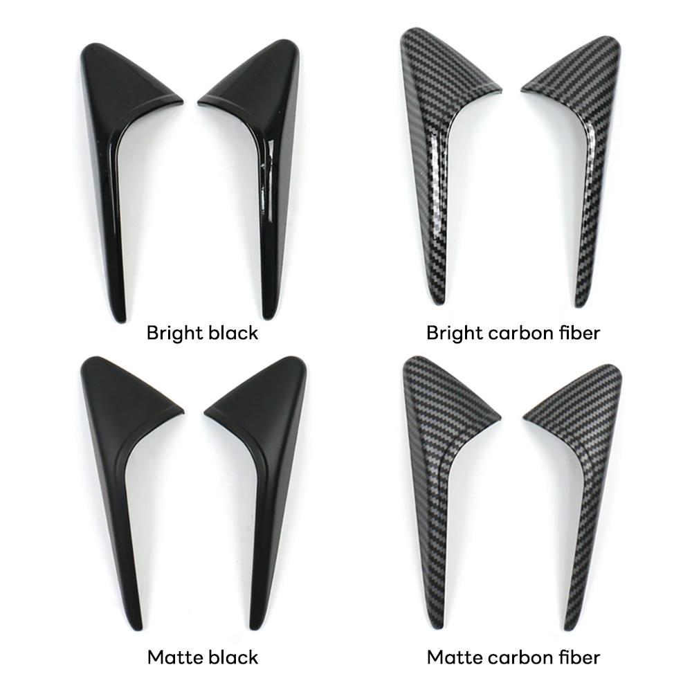 For Tesla New Model Y Juniper 2025 Model 3 Highland 2024 Side Camera Cover Lens Protector Black Shiny Matte Carbon Fiber Pattern