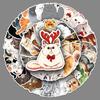 52 Persian Cat Doodle Stickers Personalized Cartoon Cute Cat Decorative Mobile Phone Water Cup Suitcase Stickers