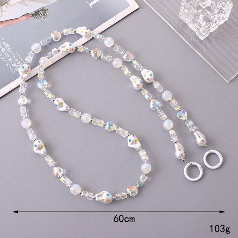 Beaded Pearl Strap Crossbody Chain DIY Doll Chain Portable Bag Chain