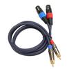 Dual XLR To RCA Cable Professional 24K Gold Plated Connector 2 XLR Female To 2 RCA Male HiFi Sound