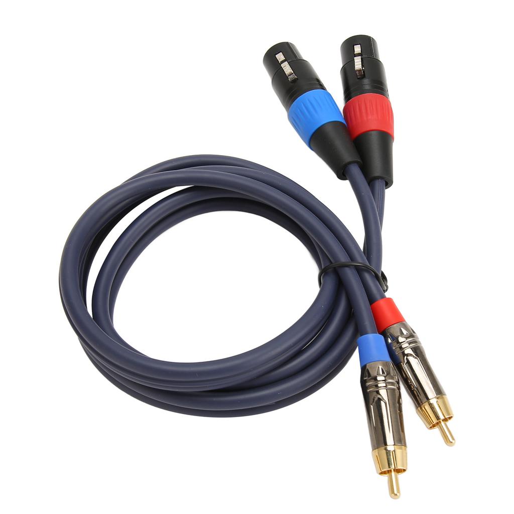 Dual XLR To RCA Cable Professional 24K Gold Plated Connector 2 XLR Female To 2 RCA Male HiFi Sound