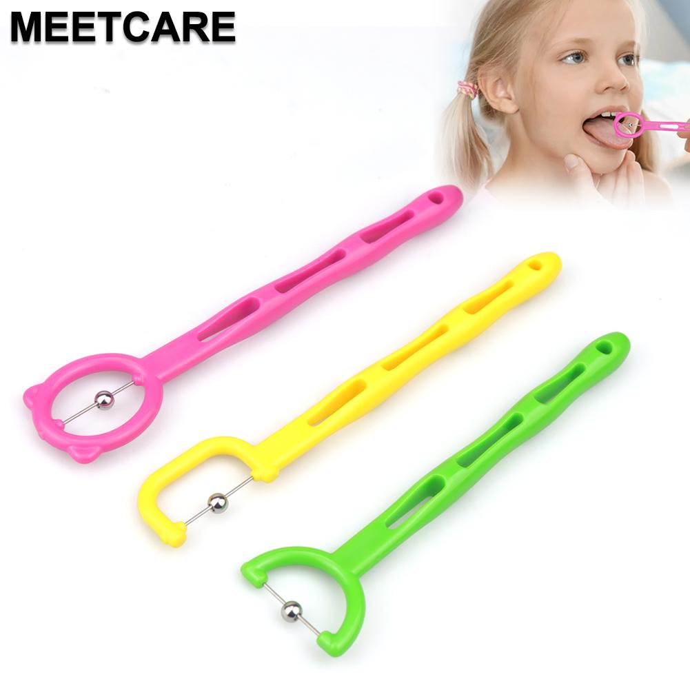 Детский тренажер кончика языка из 3 частей Упражнение для ухода за полостью рта Гибкость языка Тренировка Аутизм Терапия Инструмент для произношения
