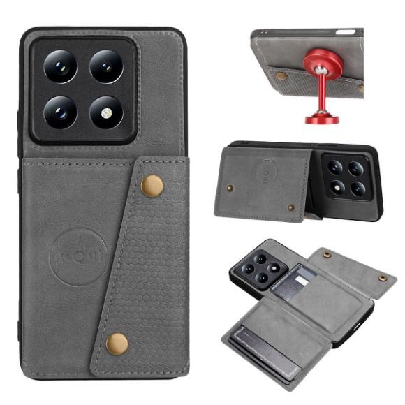 Чехол для мобильного телефона Xiaomi 14T 5G Xiaomi 14Tpro 5G Новый популярный кожаный чехол Противоударный кожаный чехол для карт