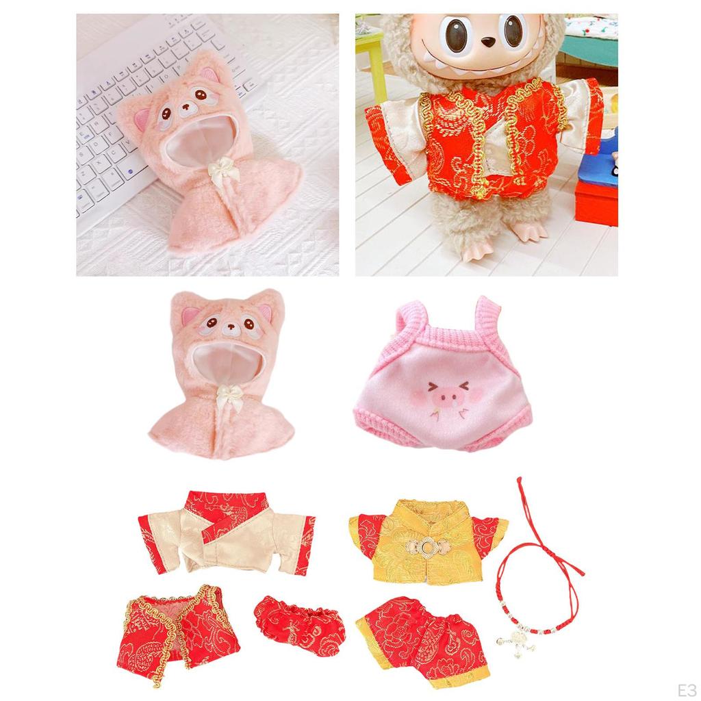 17 см плюшевые куклы, одежда, костюмы, реквизит для фото, мягкие, мягкие игрушки, стильные, милые «сделай сам»