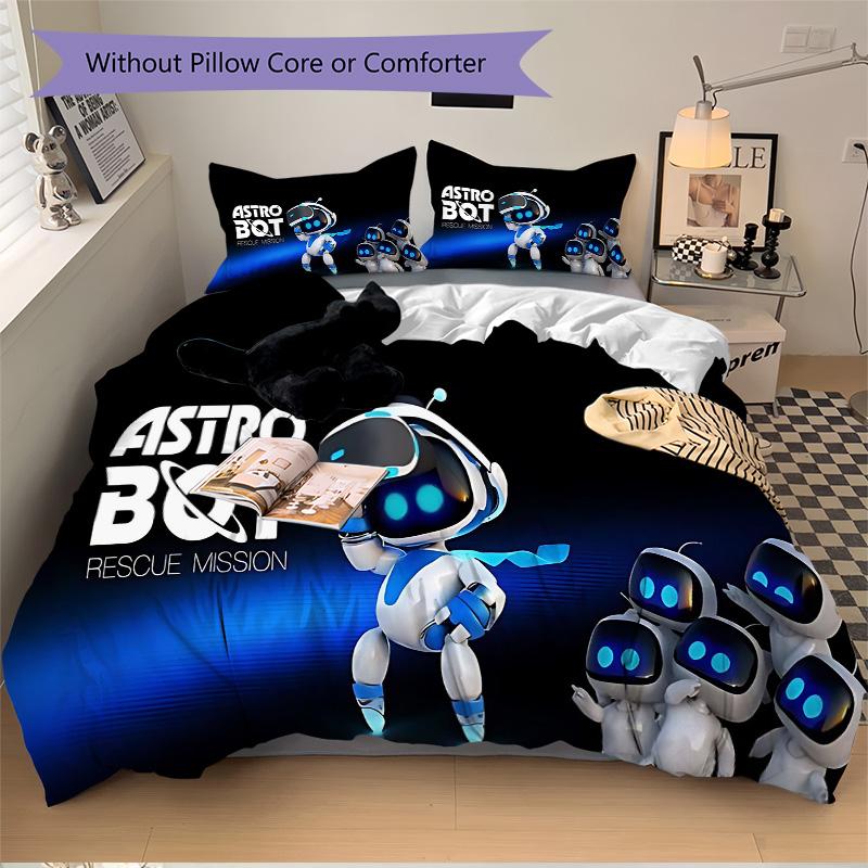 Astro Bot Rescue Mission Print 3Pcs Bedding Setduvet Cover With 2 Bedropillowcase Home Birthday Gift