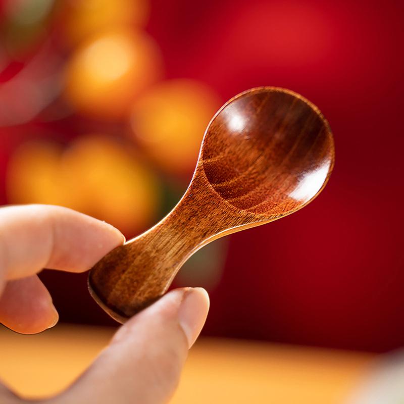 1 шт., маленькие деревянные ложки с короткой ручкой для чая, меда, кофе, специй, приправ, соли, сахара, прочные мини-ложки для детей