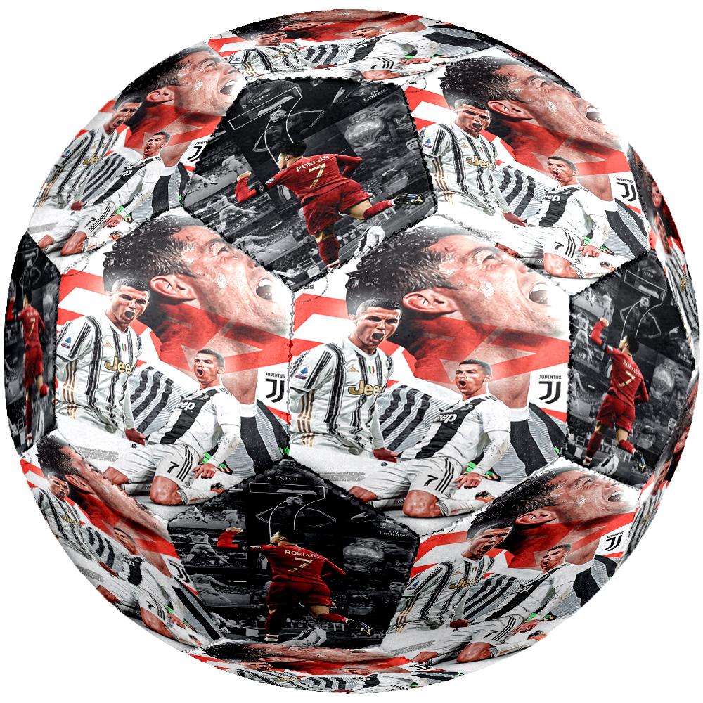 Ronaldo's Hard Work Talent Size 5 Football Machine Sewn Indoor/Outdoor Universal Football Perfect Commemorative Gift for Soccer Lovers