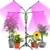 USB Houseplant Growth Light, Adjustable Height Stand and Gooseneck Tube, 3 Light Modes, 3/9/12H Timer, 20%-100% Brightness Adjus