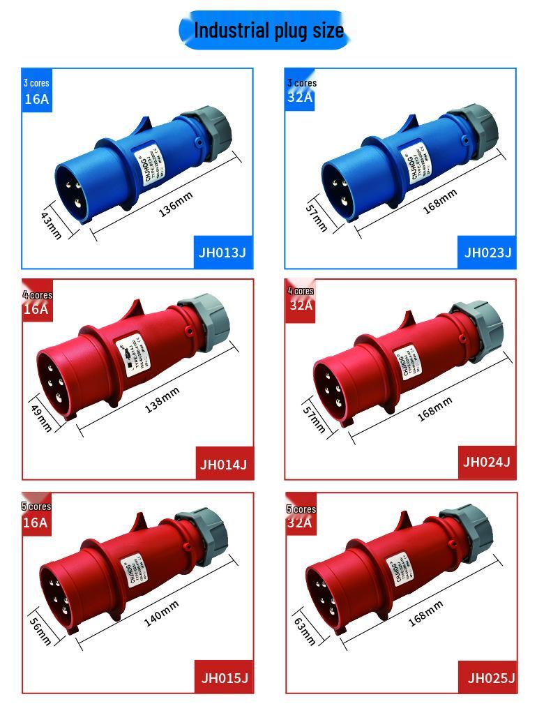 IP44 Waterproof Aviation Plug with Solid Copper & Nylon Body, Model 223J