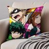 Inspirational Dynamic MMy Hero Academias Cushion Cover Pillowcase Antidustmite Invisible Zipper Short Plush Sofa Cushion