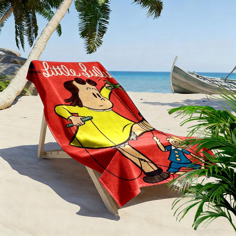 Little Lulu 2D Flat Print Beach Towel, Large Soft Quick Dry Towel for Beach Camping SwimmingXSTJ0915539