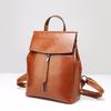Women's Bag Fashion Genuine Leather Retro Backpack Oil Wax Cowhide Backpack Fashion Schoolbag