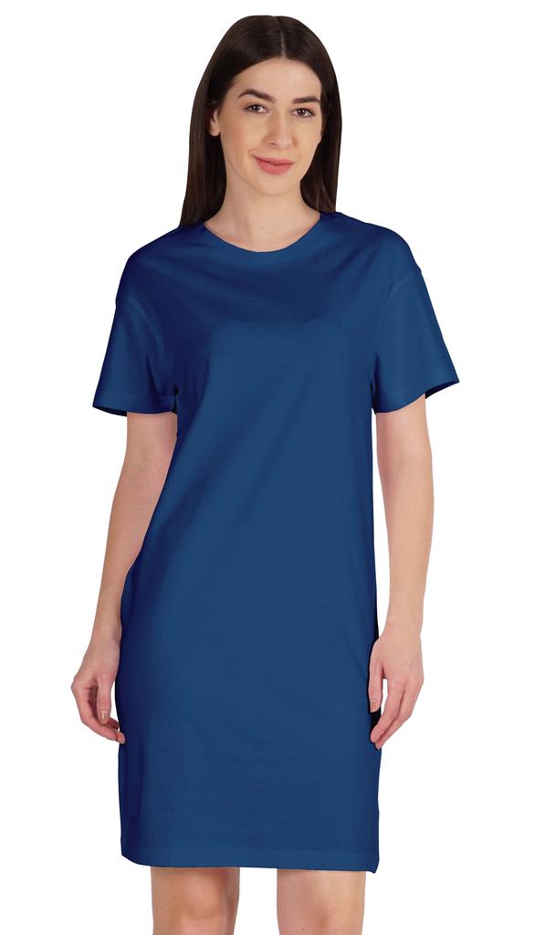 Inkmeso Женское однотонное платье-сдвиг с коротким рукавом, обычного кроя, футболка из хлопкового джерси