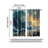 Set Of 2 Filtering Curtains Excluding Rods Non Movable Without Batteries Wave Use Bedrooms Living Rooms Curtain Polyester Ideal For Sitting Room