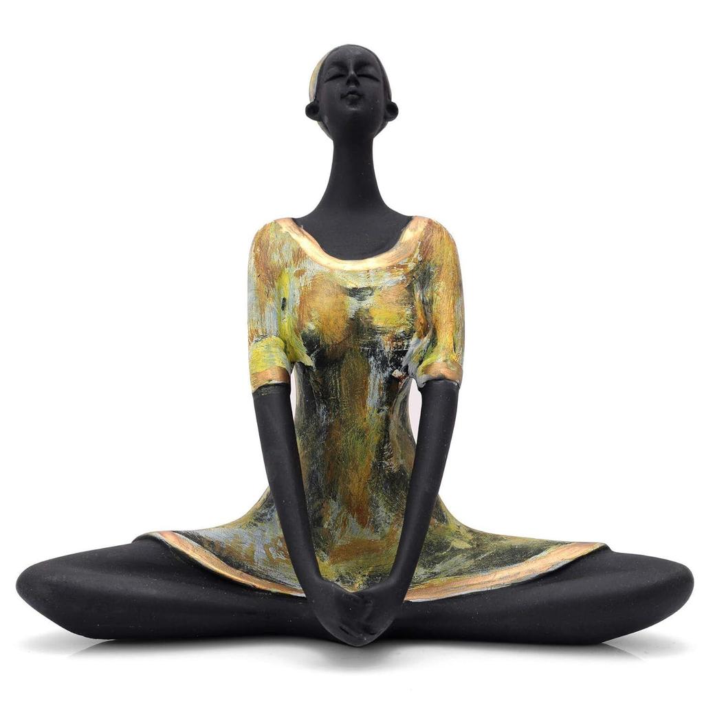 Resin Yoga Lady Showpiece For Home Decor & Office Decor (Set of 3),