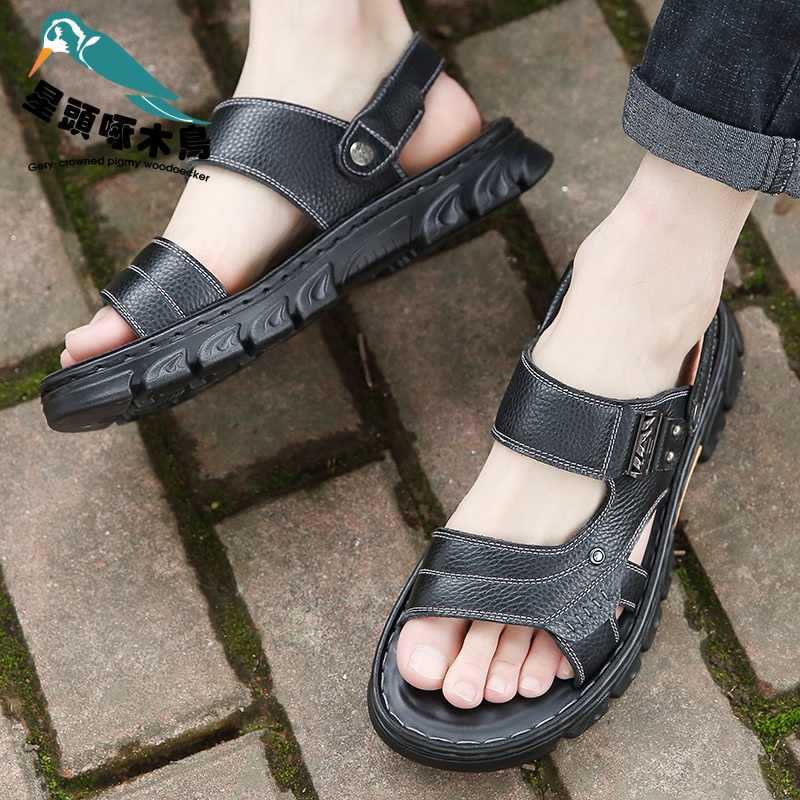 2025 New Summer Sandals Men's Versatile Soft-soled Non-slip Beach Shoes Outdoor Breathable Casual Sandals