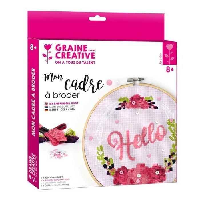 Kit Tambour à Broder - Sirène - Bois - Couleur Bois - Artisanat - DIY