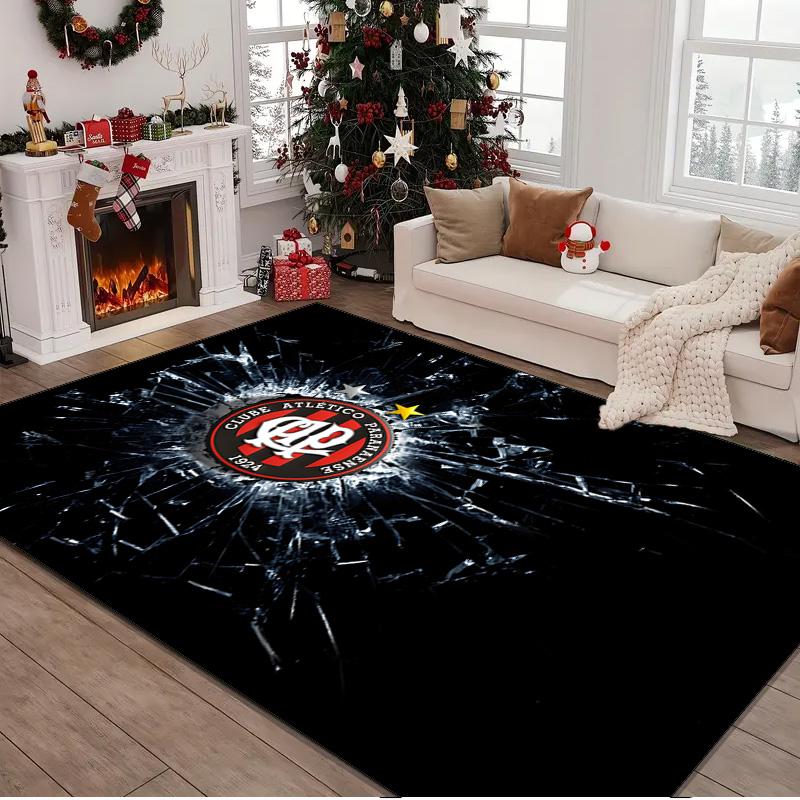 1PC rug Atletico Paranaense Crest Carpet, Chair Rug,Area Rug for Office Bedroom living rooms bedroom, Doormat decor Christmas fan gifts