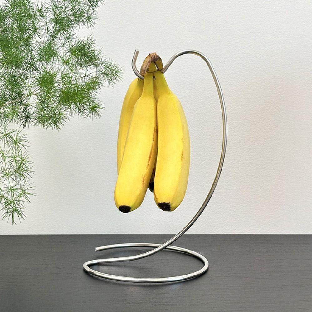 Creative Metal Banana Rack Keep Bananas Fresh Space Saving Fruit Vertical Storage Rack Rust Proof Multifunctional