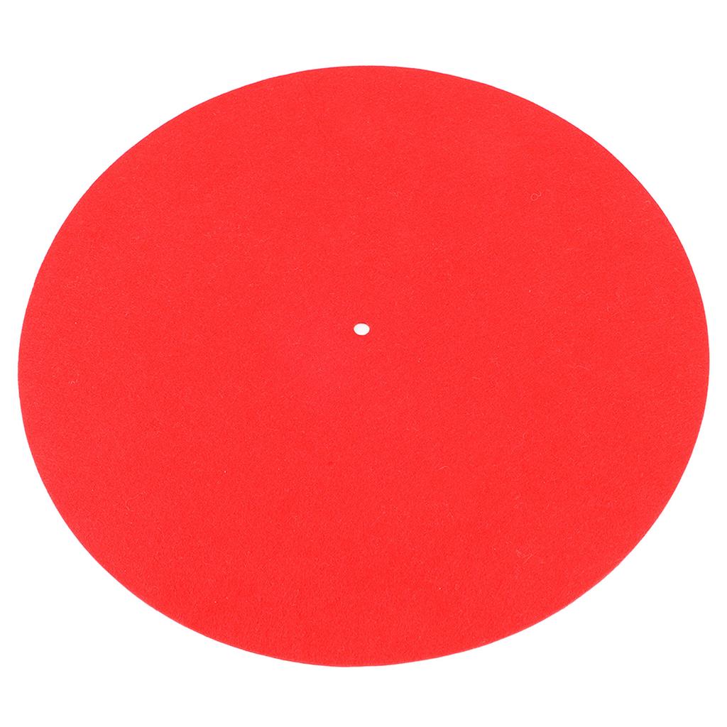 Фонограф Шерстяная подкладка Противоскользящая Ударопрочная Мат красного цвета для проигрывателей 30см