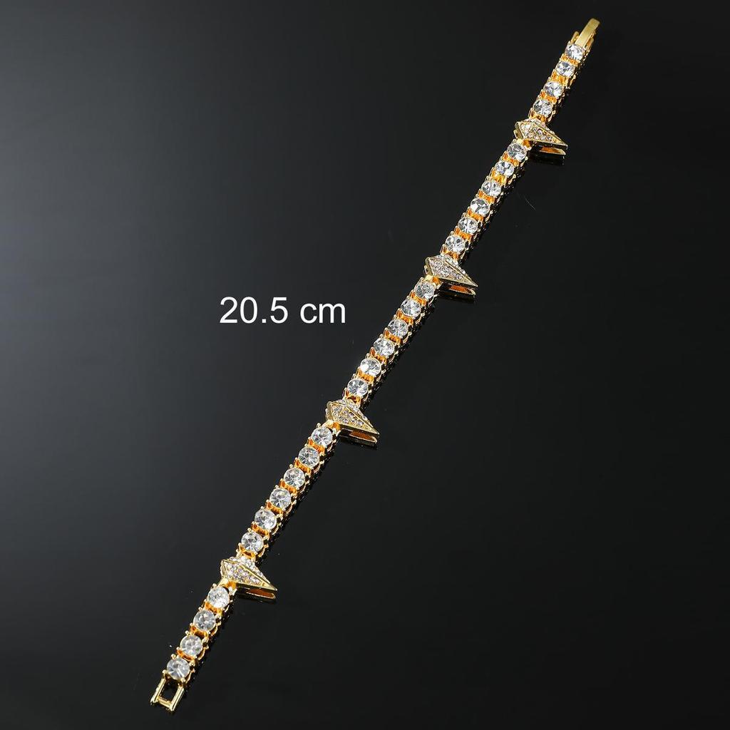 Мужской теннисный браслет и цепочка для свитера с бриллиантами в стиле «Черная пантера»