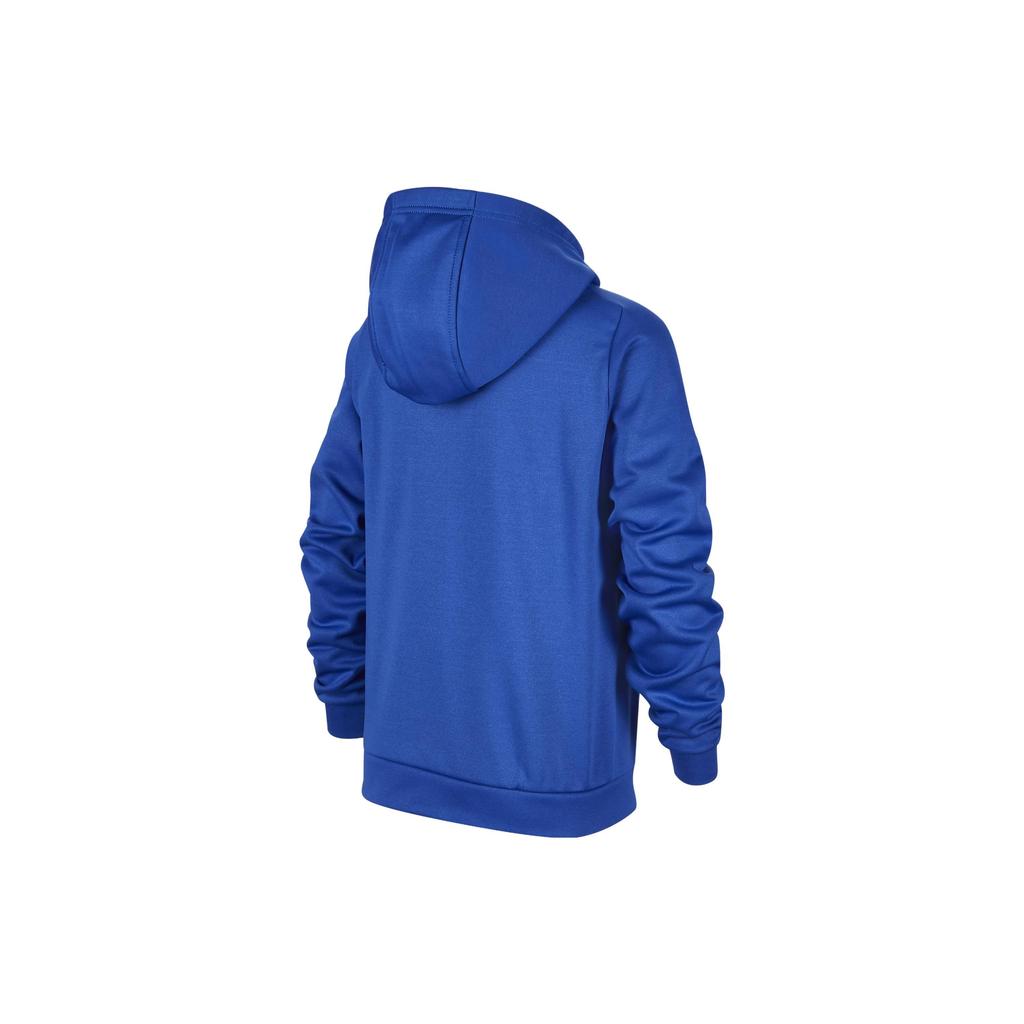 Nike Therma-Fit Multi-Logo Print Hoodie Kids Hoodies Blue FD4021-480