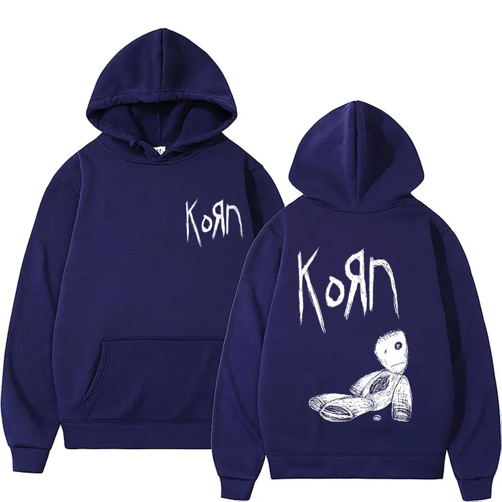 Sudadera con capucha con estampado gráfico de la banda de Rock Korn para hombre y mujer, Sudadera con capucha con música altern