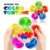 Сенсорная игрушка для сортировки по цветам, Дошкольные обучающие занятия, Развивающая игрушка, Сувениры для детского дня рождения, Наполнитель для пиньяты/подарочного пакета, Подарок