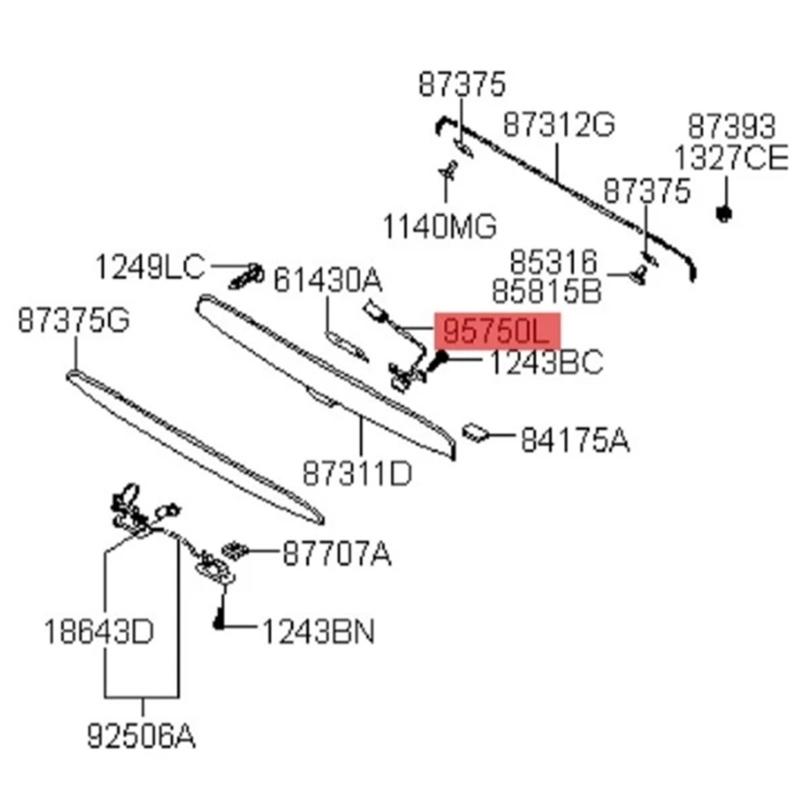 Водонепроницаемая камера заднего вида, совместимая с 95750-2B500 95750-2B501 95750-2B502, монитором помощи при парковке