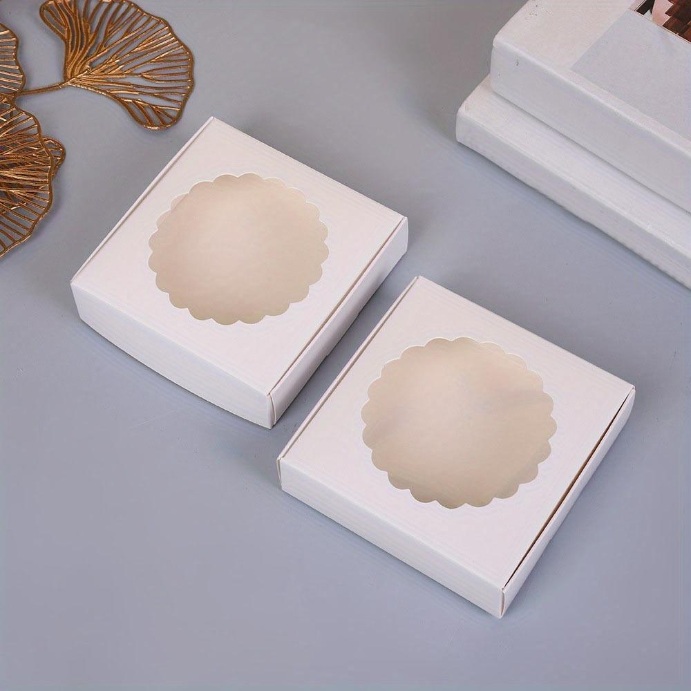 20 шт. бумажных коробок для сладостей с окошком, коробки для подарков на вечеринку, квадратная подарочная коробка, упаковочная коробка для подарков на мероприятиях, свечей, мыла, ювелирных изделий, подарочная упаковка
