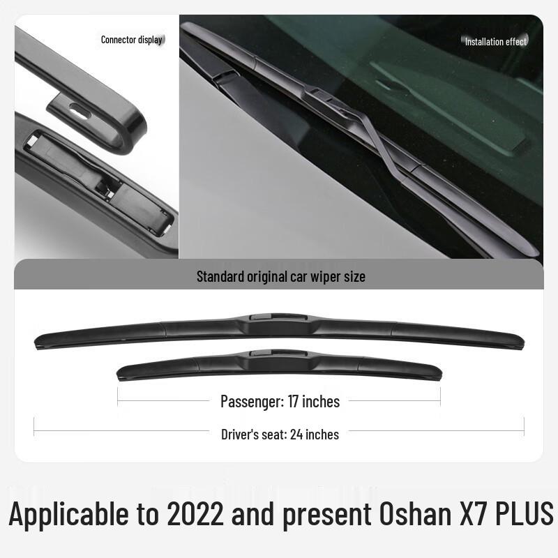 Frameless Silent Wiper Blades for Changan Oushang X7PLUS - High-Definition Car Window Wipers