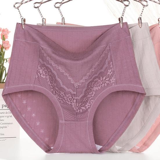 Trendy Women Underpants Lace Cotton Comfortable