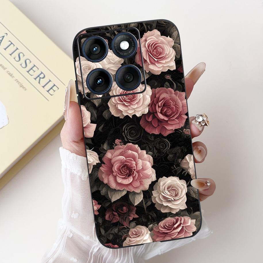 For Motorola Edge 60 Pro Case Moto Edge 60 Fusion Cover New Fashion Flower Soft Silicone Bumper For Moto Edge 60 60s Edge60 Capa