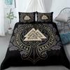 Bedding Set King Queen Double Full Twin Single Size Mythology Symbols Runes Bed Linen Set
